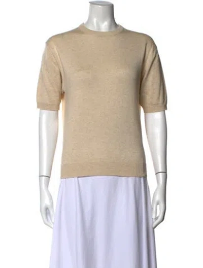 Pre-owned Tse Cashmere Silk Crew Neck Sweater In Neutrals