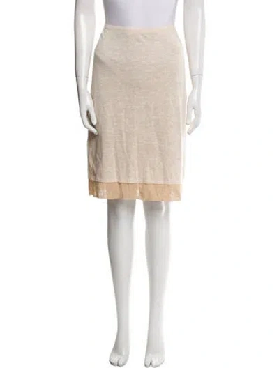 Pre-owned Tse Cashmere Silk Knee-length Skirt In Neutral
