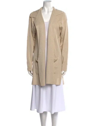 Pre-owned Tse Cashmere Silk Open Front Sweater In Neutral