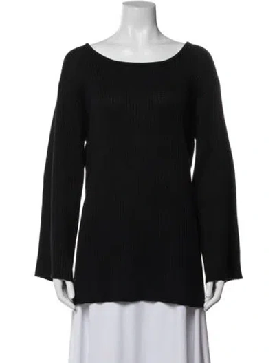 Pre-owned Tse Cashmere Silk Scoop Neck Sweater In Blue