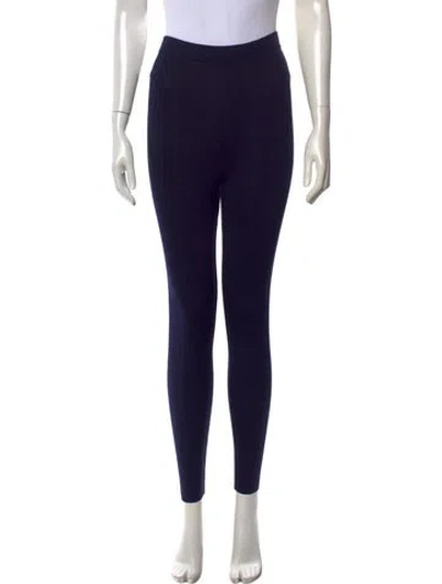 Pre-owned Tse Cashmere Silk Skinny Leg Pants In Blue