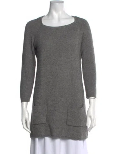 Pre-owned Tse Cashmere Square Neckline Sweater In Grey