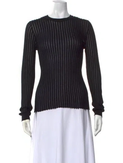 Pre-owned Tse Cashmere Striped Sweater In Black