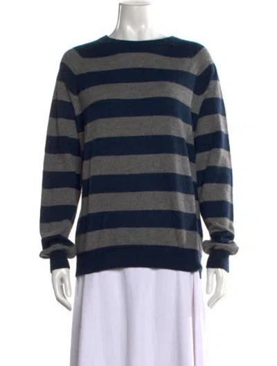 Pre-owned Tse Cashmere Striped Sweater In Blue