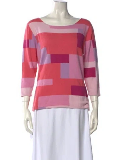 Pre-owned Tse Cashmere Striped Sweater In Pink