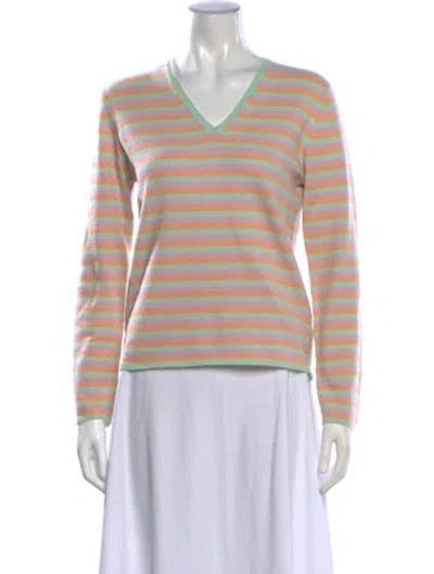 Pre-owned Tse Cashmere Striped Sweater In Pink
