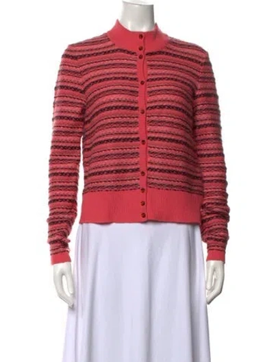 Pre-owned Tse Cashmere Striped Sweater In Red