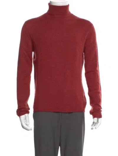 Pre-owned Tse Cashmere Turtleneck Pullover In Red