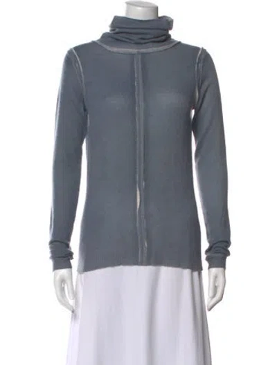 Pre-owned Tse Cashmere Turtleneck Sweater In Blue