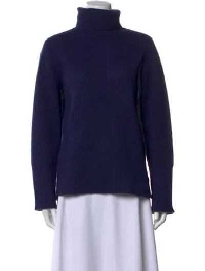 Pre-owned Tse Cashmere Turtleneck Sweater In Blue
