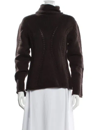 Pre-owned Tse Cashmere Turtleneck Sweater In Brown