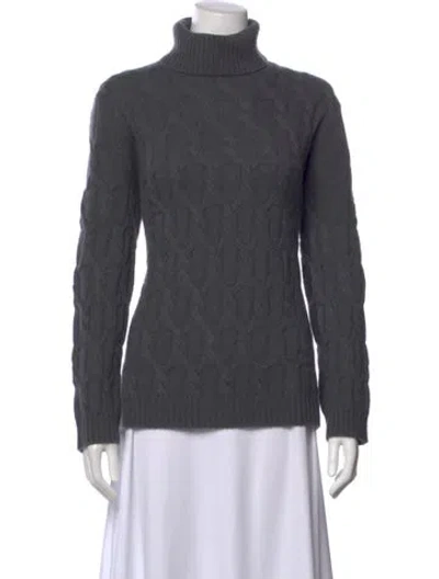Pre-owned Tse Cashmere Turtleneck Sweater In Gray