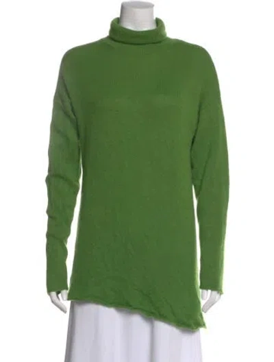 Pre-owned Tse Cashmere Turtleneck Sweater In Green