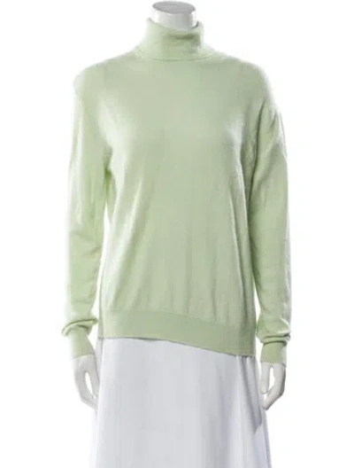Pre-owned Tse Cashmere Turtleneck Sweater In Green