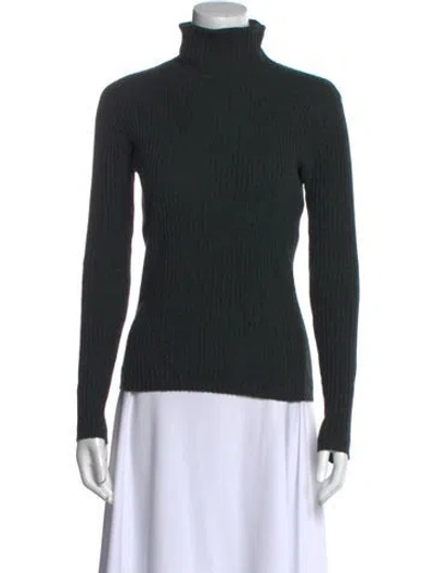 Pre-owned Tse Cashmere Turtleneck Sweater In Green