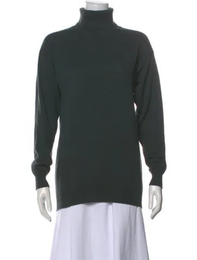 Pre-owned Tse Cashmere Turtleneck Sweater In Green