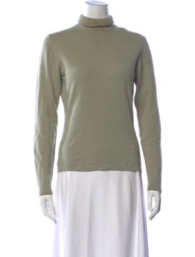 Pre-owned Tse Cashmere Turtleneck Sweater In Green