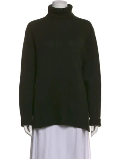 Pre-owned Tse Cashmere Turtleneck Sweater In Green