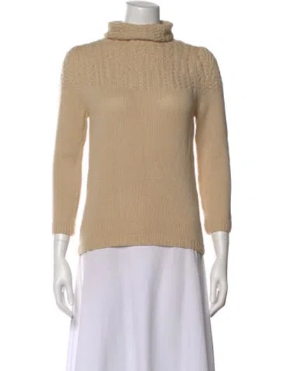 Pre-owned Tse Cashmere Turtleneck Sweater In Neutral