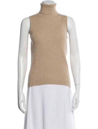 Pre-owned Tse Cashmere Turtleneck Sweater In Neutral
