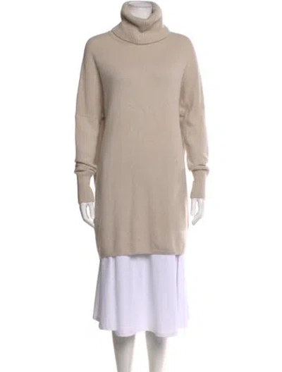 Pre-owned Tse Cashmere Turtleneck Sweater In Neutral