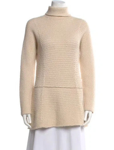 Pre-owned Tse Cashmere Turtleneck Sweater In Neutral