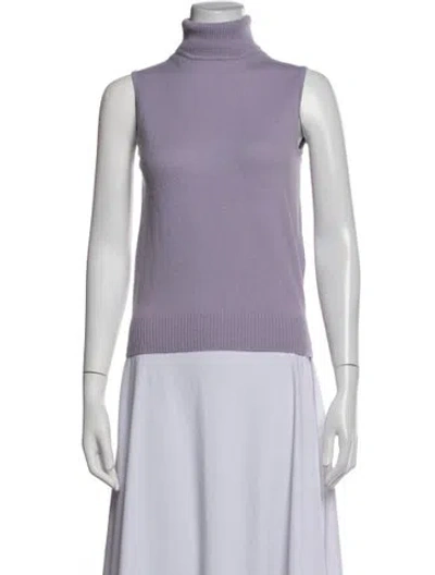 Pre-owned Tse Cashmere Turtleneck Sweater In Purple