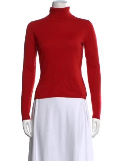 Pre-owned Tse Cashmere Turtleneck Sweater In Red
