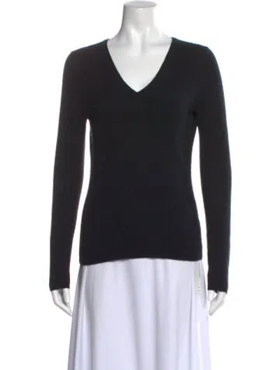 Pre-owned Tse Cashmere V-neck Sweater In Black