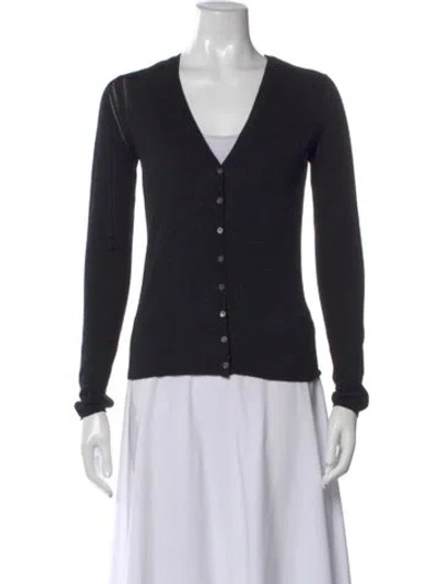 Pre-owned Tse Cashmere V-neck Sweater In Black