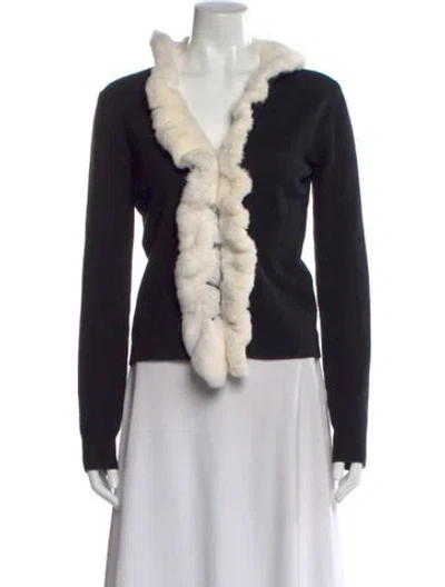 Pre-owned Tse Cashmere V-neck Sweater In Black