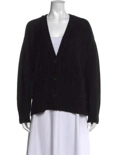 Pre-owned Tse Cashmere V-neck Sweater In Black