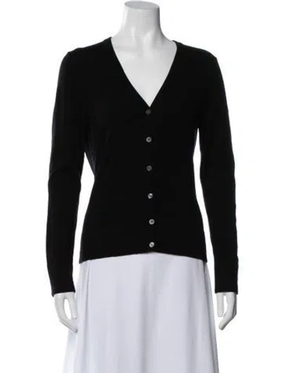 Pre-owned Tse Cashmere V-neck Sweater In Black
