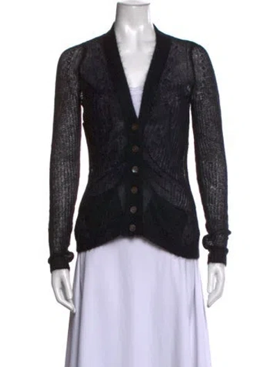 Pre-owned Tse Cashmere V-neck Sweater In Black