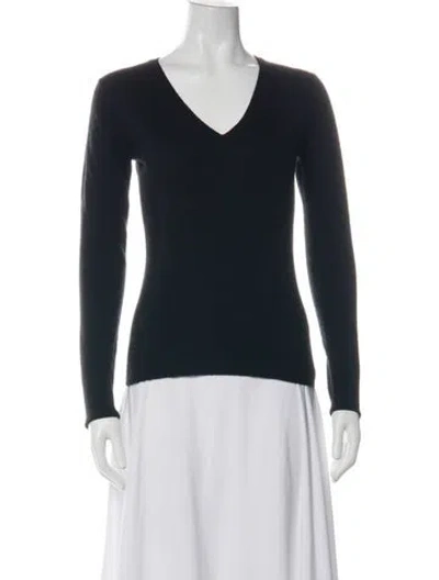 Pre-owned Tse Cashmere V-neck Sweater In Black