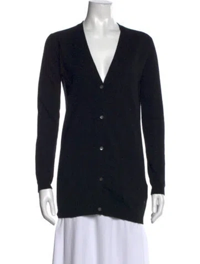 Pre-owned Tse Cashmere V-neck Sweater In Black