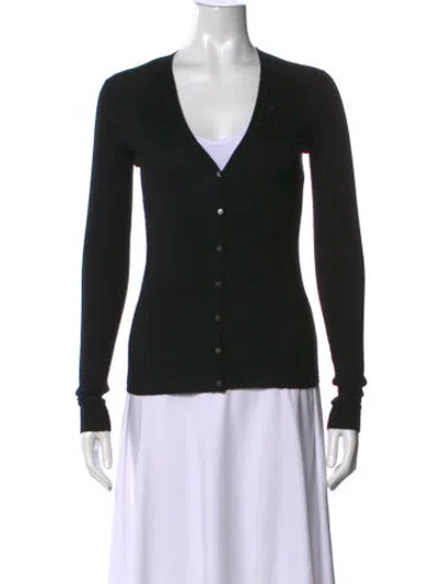Pre-owned Tse Cashmere V-neck Sweater In Black