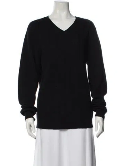 Pre-owned Tse Cashmere V-neck Sweater In Blue