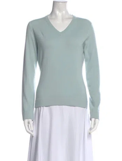 Pre-owned Tse Cashmere V-neck Sweater In Blue