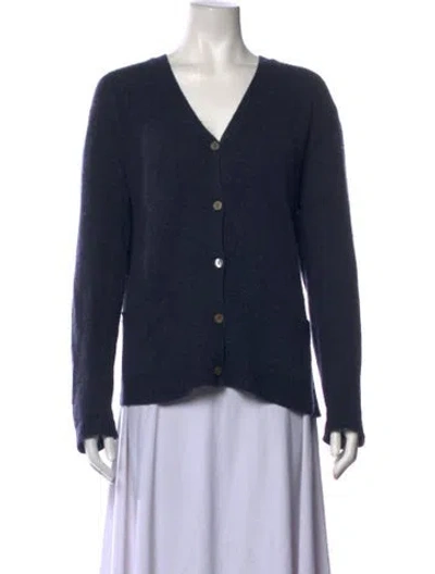 Pre-owned Tse Cashmere V-neck Sweater In Blue