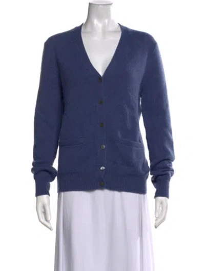 Pre-owned Tse Cashmere V-neck Sweater In Blue