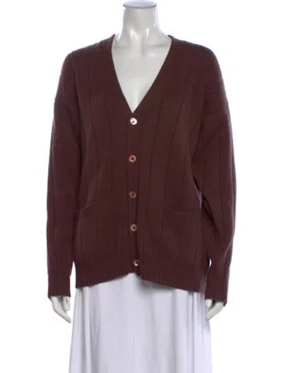 Pre-owned Tse Cashmere V-neck Sweater In Brown