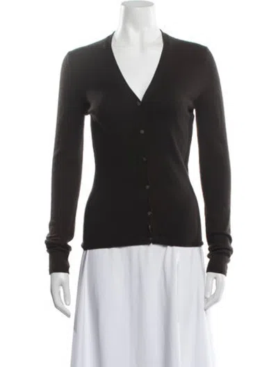 Pre-owned Tse Cashmere V-neck Sweater In Brown
