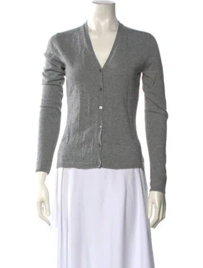 Pre-owned Tse Cashmere V-neck Sweater In Gray