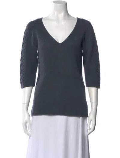 Pre-owned Tse Cashmere V-neck Sweater In Gray