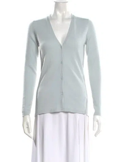 Pre-owned Tse Cashmere V-neck Sweater In Green
