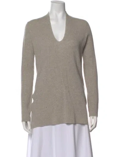 Pre-owned Tse Cashmere V-neck Sweater In Neutral