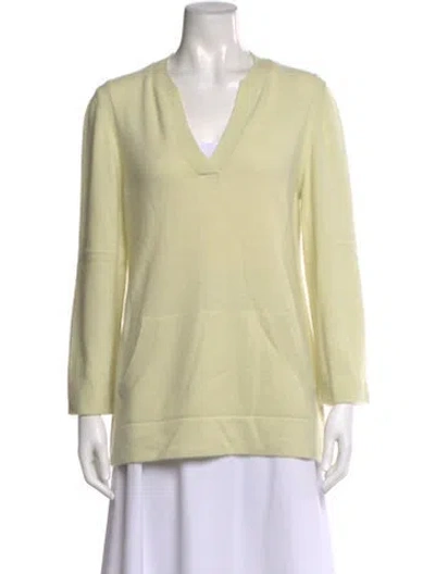 Pre-owned Tse Cashmere V-neck Sweater In Neutral