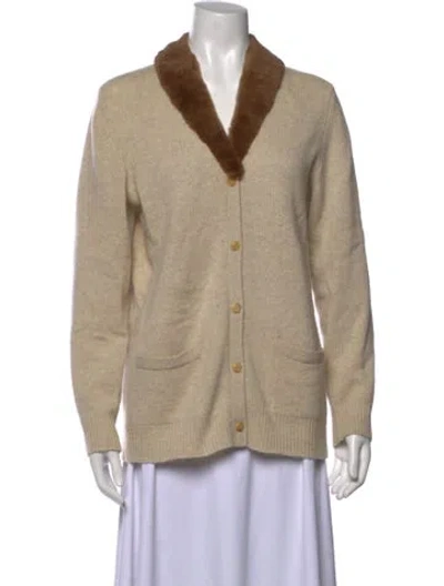 Pre-owned Tse Cashmere V-neck Sweater In Neutrals