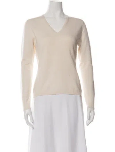 Pre-owned Tse Cashmere V-neck Sweater In Neutrals